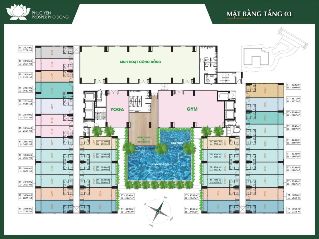 mặt bằng prosper phố đông