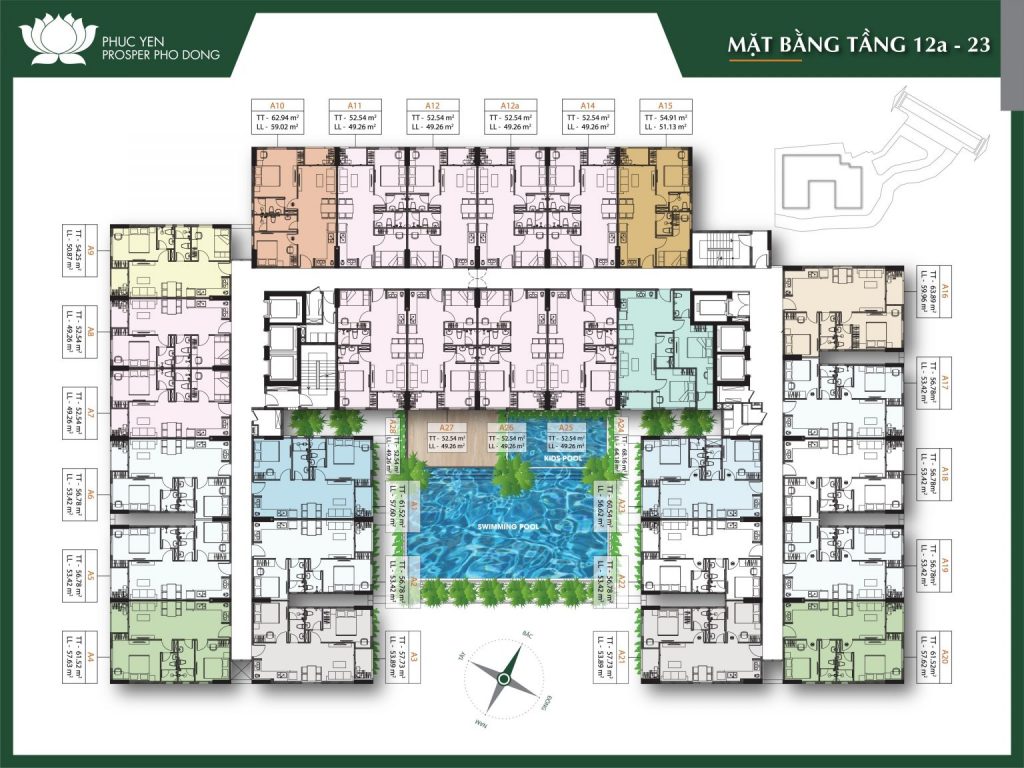 mặt bằng prosper phố đông